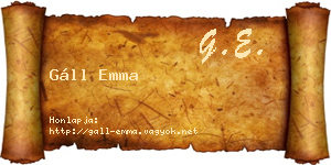Gáll Emma névjegykártya